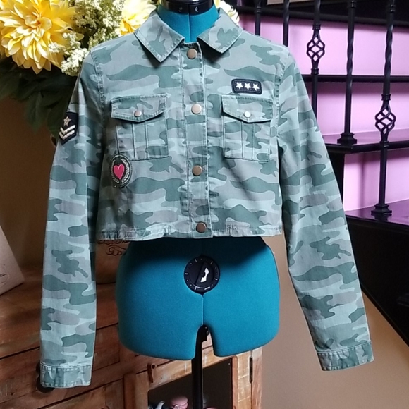 Justice Other - New Justice Cropped Camo Jacket - SZ 16/18